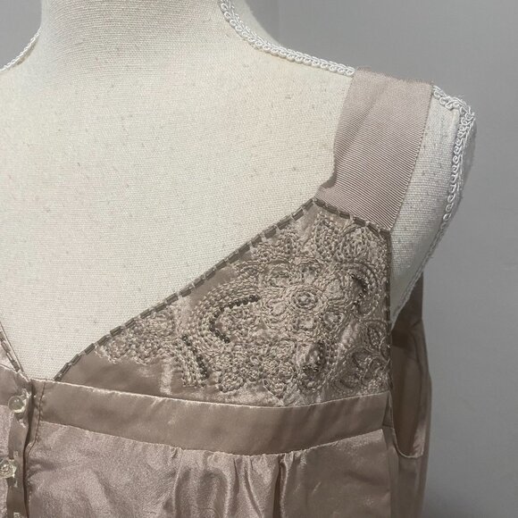 Intuition Oyster Silk Tunic Top M - Picture 2 of 5